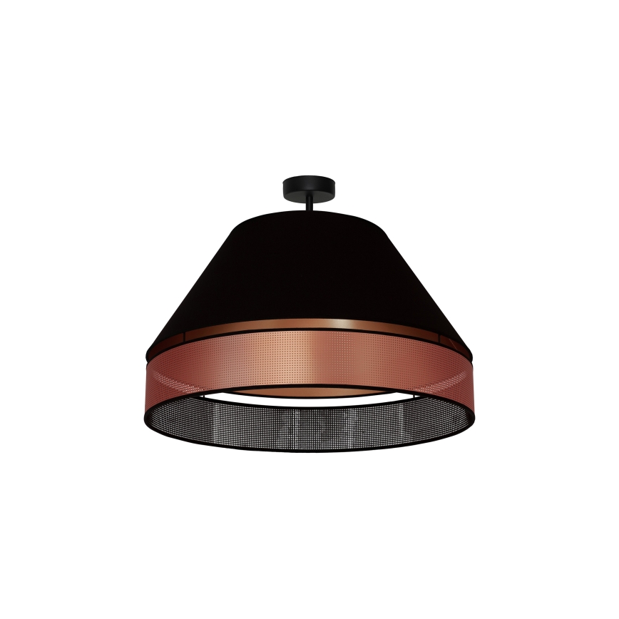 Duolla - Lampadario a plafone COPPER SHINY 1xE27/15W/230V nero/rame