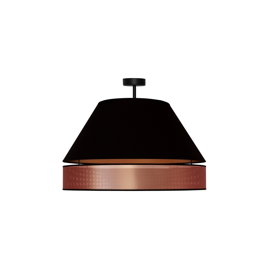 Duolla - Lampadario a plafone COPPER SHINY 1xE27/15W/230V nero/rame