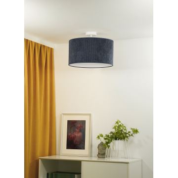 Duolla - Lampadario a plafone CORDUROY 1xE27/15W/230V blu scuro