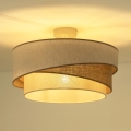 Duolla - Lampadario a plafone KOBO 1xE27/15W/230V diametro 45 cm beige/marrone/bianco