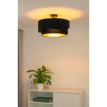 Duolla - Lampadario a plafone KOBO 1xE27/15W/230V diametro 45 cm nero