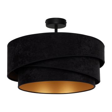 Duolla - Lampadario a plafone KOBO 1xE27/15W/230V diametro 45 cm nero