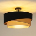 Duolla - Lampadario a plafone KOBO 1xE27/15W/230V diametro 45 cm nero/oro/color crema