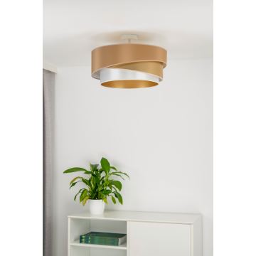 Duolla - Lampadario a plafone KOBO 1xE27/15W/230V diametro 45 cm rame/oro/bianco