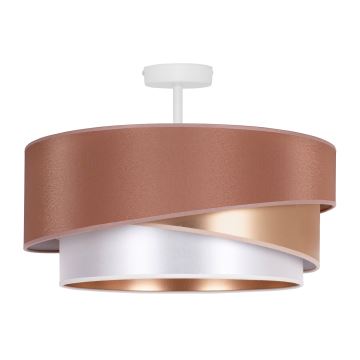 Duolla - Lampadario a plafone KOBO 1xE27/15W/230V diametro 45 cm rame/oro/bianco