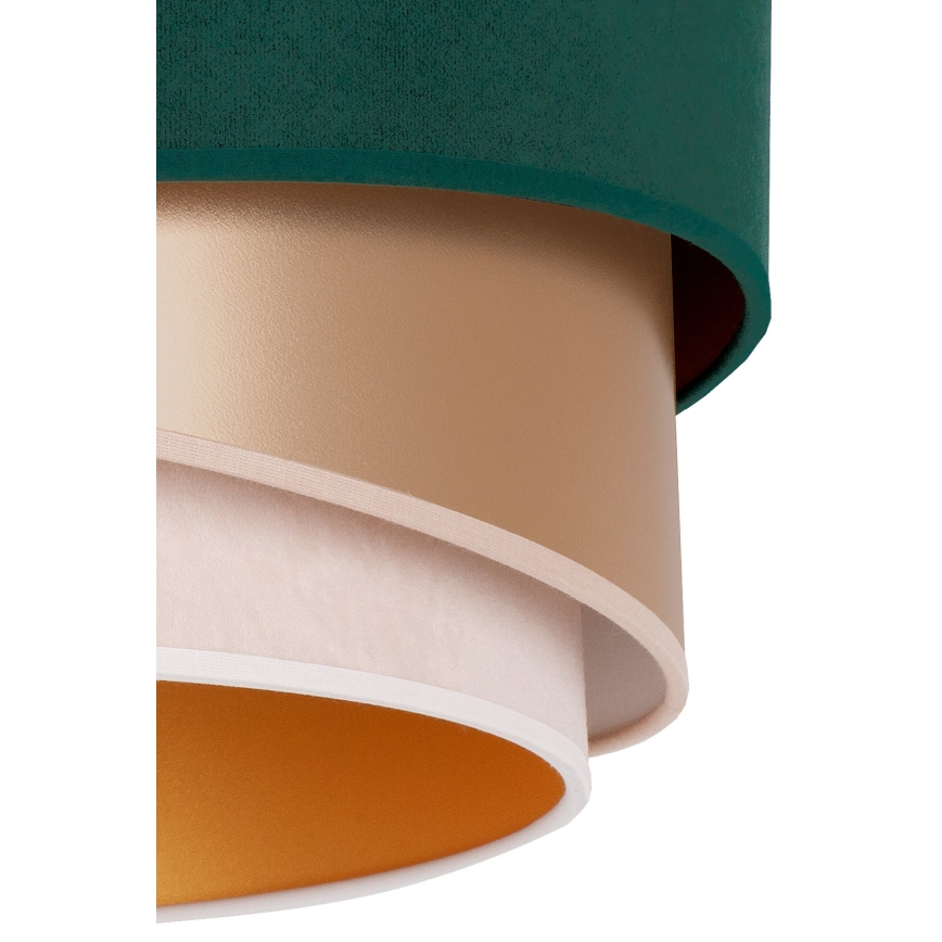 Duolla - Lampadario a plafone KOBO 1xE27/15W/230V diametro 45 cm verde/oro/color crema