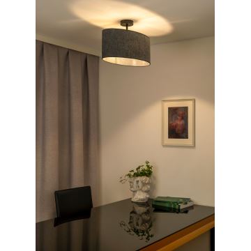 Duolla - Lampadario a plafone OVAL 1xE27/15W/230V grigio