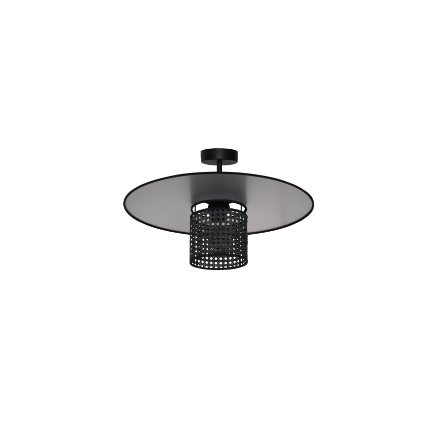 Duolla - Lampadario a plafone TOKYO RATTAN 1xE27/15W/230V nero/argento