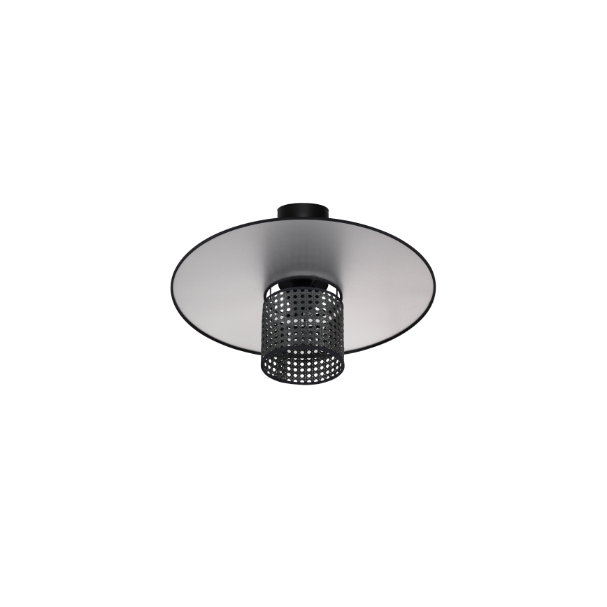 Duolla - Lampadario a plafone TOKYO RATTAN 1xE27/15W/230V nero/argento