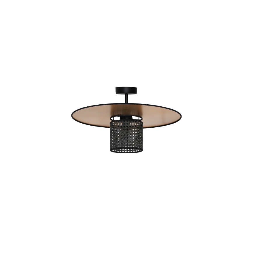 Duolla - Lampadario a plafone TOKYO RATTAN 1xE27/15W/230V oro/nero