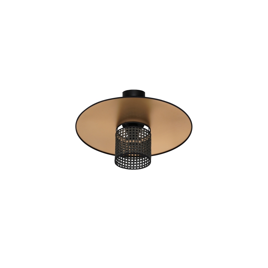 Duolla - Lampadario a plafone TOKYO RATTAN 1xE27/15W/230V oro/nero