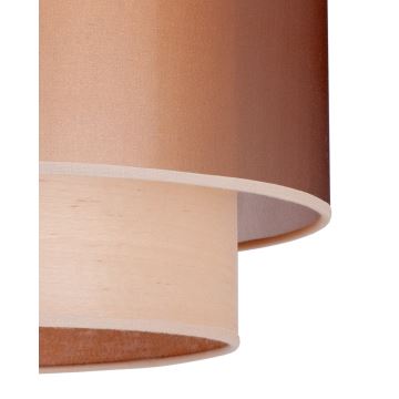 Duolla - Lampadario a plafone WOOD BOHO 1xE27/15W/230V rame/beige