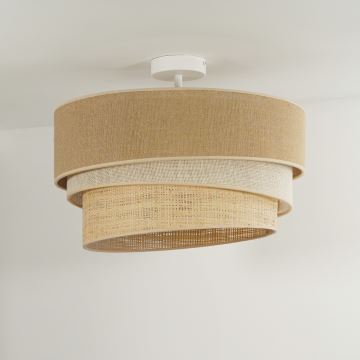 Duolla - Lampadario a plafone YUTE TRIO 1xE27/15W/230V diametro 45 cm marrone/grigio/beige