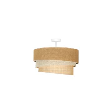 Duolla - Lampadario a plafone YUTE TRIO 1xE27/15W/230V diametro 45 cm marrone/grigio/beige