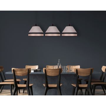 Duolla - Lampadario a sospensione con filo AVIGNON 3xE27/15W/230V beige