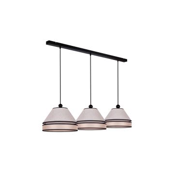 Duolla - Lampadario a sospensione con filo AVIGNON 3xE27/15W/230V beige