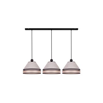 Duolla - Lampadario a sospensione con filo AVIGNON 3xE27/15W/230V beige