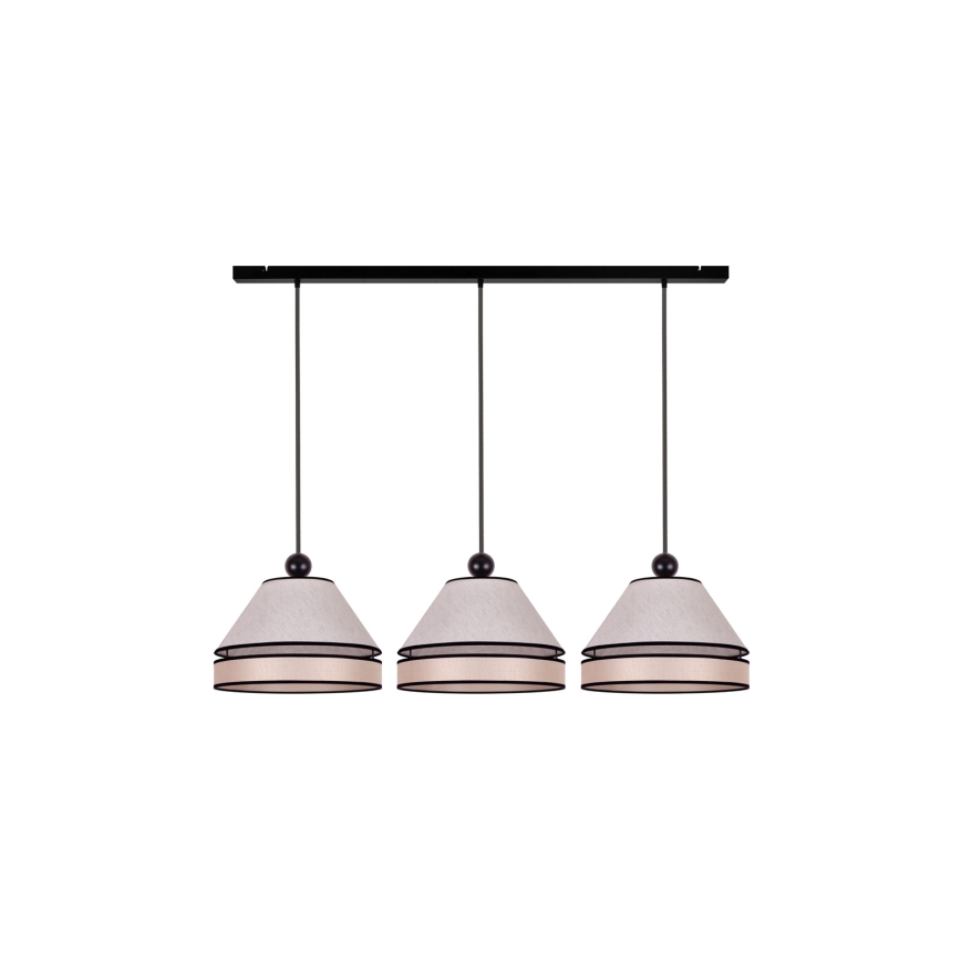 Duolla - Lampadario a sospensione con filo AVIGNON 3xE27/15W/230V beige