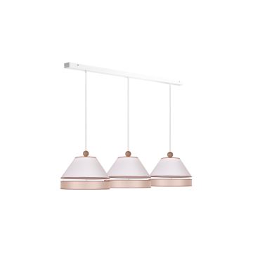 Duolla - Lampadario a sospensione con filo AVIGNON 3xE27/15W/230V bianco/beige