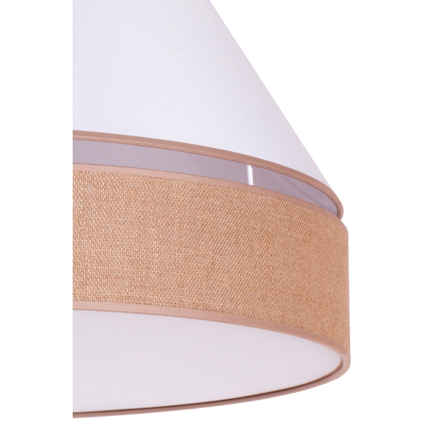 Duolla - Lampadario a sospensione con filo AVIGNON 3xE27/15W/230V bianco/marrone