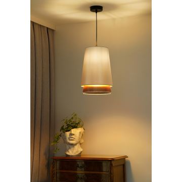 Duolla - Lampadario a sospensione con filo BELL SHINY 1xE27/15W/230V bianco/rame