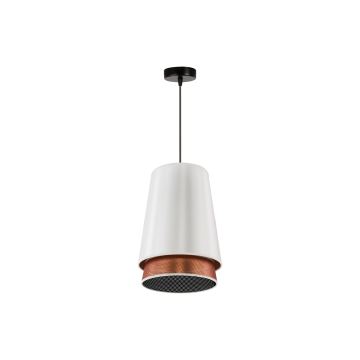 Duolla - Lampadario a sospensione con filo BELL SHINY 1xE27/15W/230V bianco/rame