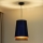 Duolla - Lampadario a sospensione con filo BELL SHINY 1xE27/15W/230V blu/rame