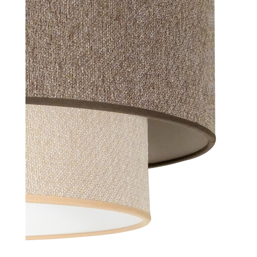 Duolla - Lampadario a sospensione con filo BOHO ECO RECYCLING 1xE27/15W/230V marrone/color crema