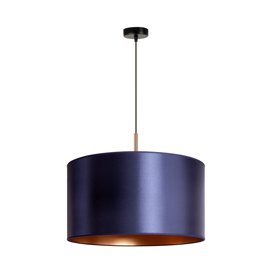 Duolla - Lampadario a sospensione con filo CANNES 1xE27/15W/230V diametro 45 cm blu/rame