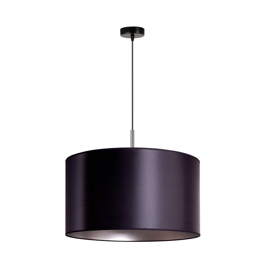 Duolla - Lampadario a sospensione con filo CANNES 1xE27/15W/230V diametro 45 cm nero/argento