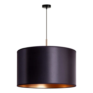 Duolla - Lampadario a sospensione con filo CANNES 1xE27/15W/230V diametro 50 cm nero/rame