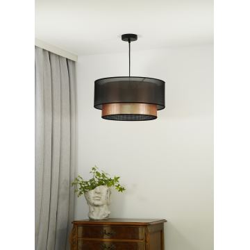 Duolla - Lampadario a sospensione con filo COPPER SHINY 1xE27/15W/230V marrone/rame