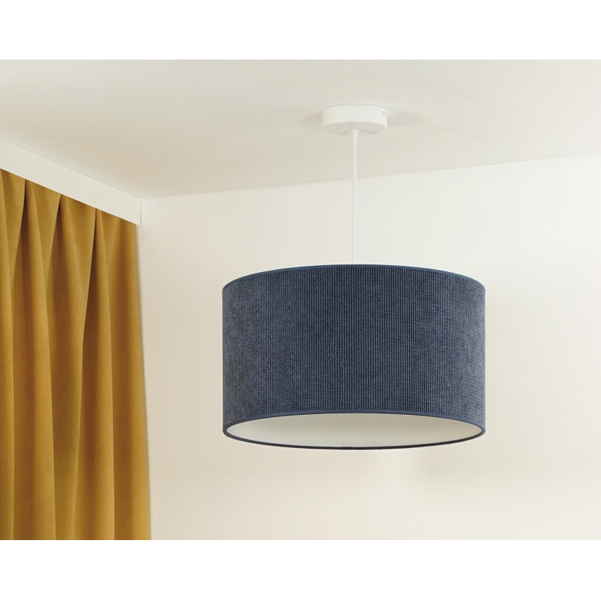 Duolla - Lampadario a sospensione con filo CORDUROY 1xE27/15W/230V blu scuro