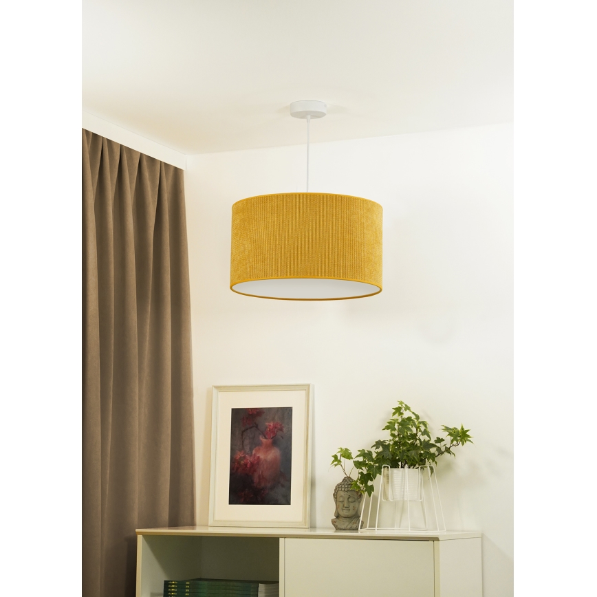 Duolla - Lampadario a sospensione con filo CORDUROY 1xE27/15W/230V giallo