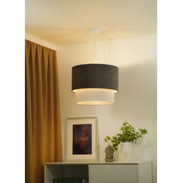 Duolla - Lampadario a sospensione con filo CORDUROY 1xE27/15W/230V marrone/color crema