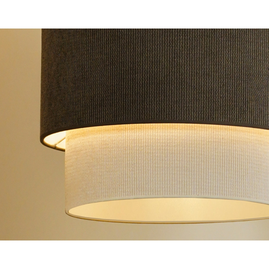 Duolla - Lampadario a sospensione con filo CORDUROY 1xE27/15W/230V marrone/color crema