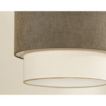 Duolla - Lampadario a sospensione con filo CORDUROY 1xE27/15W/230V marrone/color crema