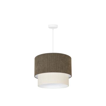 Duolla - Lampadario a sospensione con filo CORDUROY 1xE27/15W/230V marrone/color crema