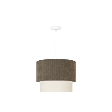 Duolla - Lampadario a sospensione con filo CORDUROY 1xE27/15W/230V marrone/color crema