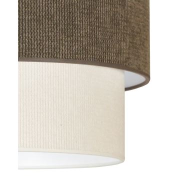 Duolla - Lampadario a sospensione con filo CORDUROY 1xE27/15W/230V marrone/color crema