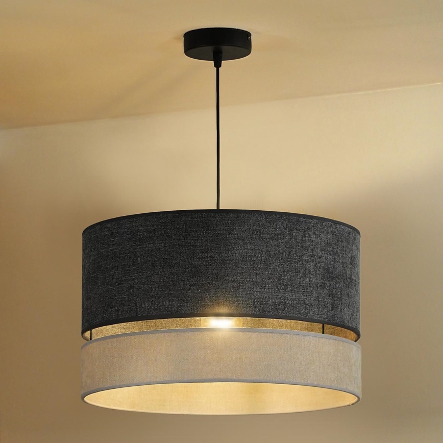 Duolla - Lampadario a sospensione con filo DOUBLE 1xE27/15W/230V grigio