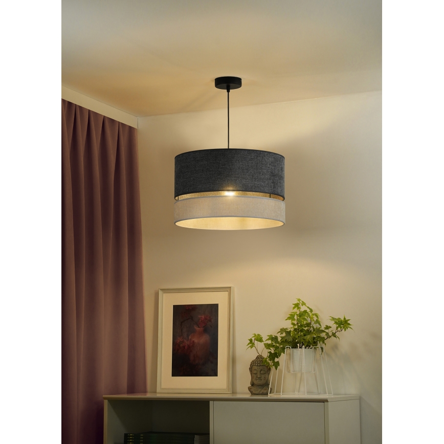 Duolla - Lampadario a sospensione con filo DOUBLE 1xE27/15W/230V grigio