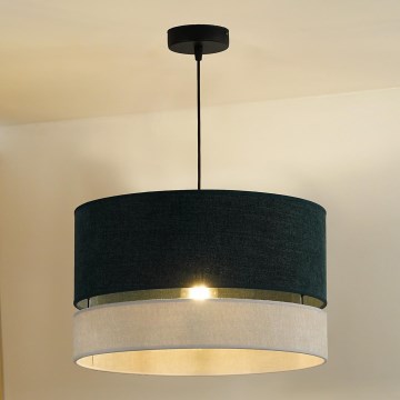 Duolla - Lampadario a sospensione con filo DOUBLE 1xE27/15W/230V verde/grigio