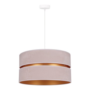 Duolla - Lampadario a sospensione con filo DUO 1xE27/15W/230V beige/oro