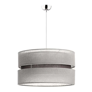 Duolla - Lampadario a sospensione con filo DUO 1xE27/15W/230V grigio