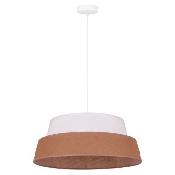 Duolla - Lampadario a sospensione con filo GALAXY 1xE27/15W/230V marrone/bianco