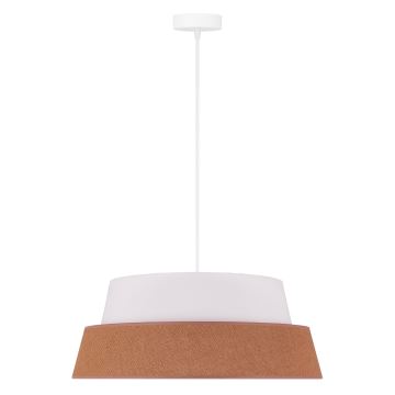 Duolla - Lampadario a sospensione con filo GALAXY 1xE27/15W/230V marrone/bianco