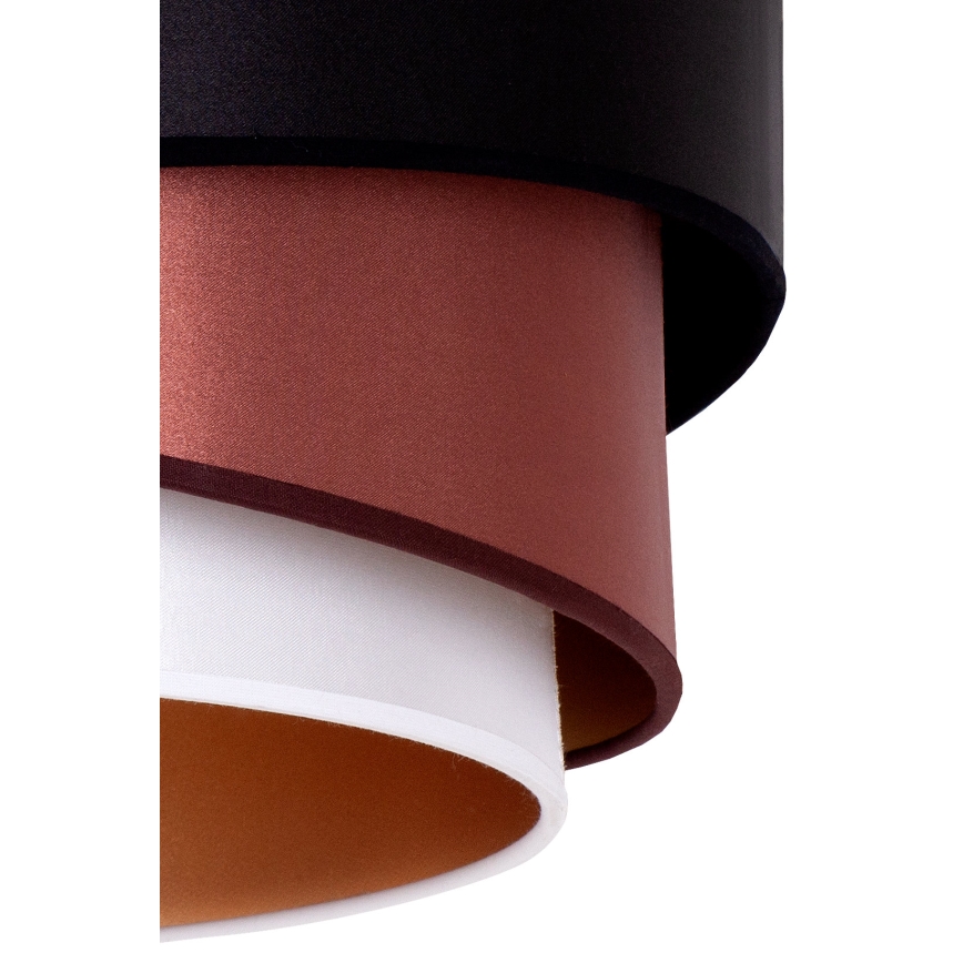 Duolla - Lampadario a sospensione con filo KOBO 1xE27/15W/230V nero/bordeaux/argento