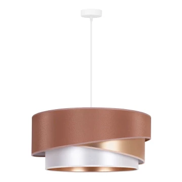 Duolla - Lampadario a sospensione con filo KOBO 1xE27/15W/230V rame/oro rosa/bianco