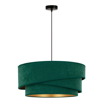 Duolla - Lampadario a sospensione con filo KOBO 1xE27/15W/230V verde/oro